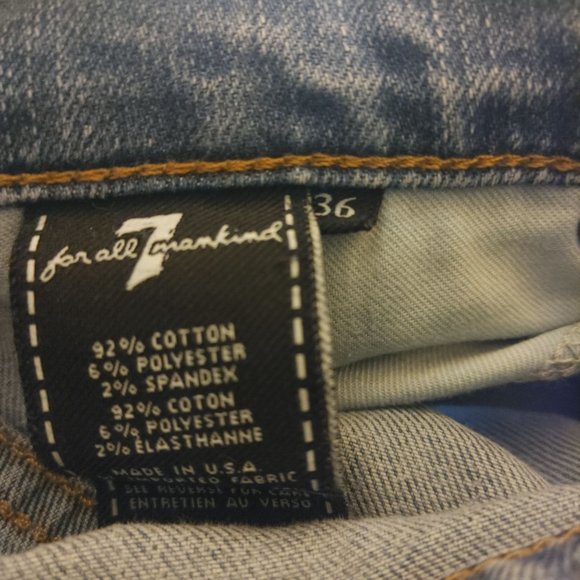 7 For All Mankind Women's Luxe Performance Medium Wash Blue Denim Jeans 36 - Picture 4 of 4